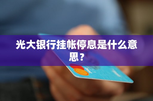 光大银行挂帐停息是什么意思？