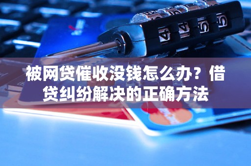 被网贷催收没钱怎么办？借贷纠纷解决的正确方法