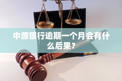 中原银行逾期一个月会有什么后果？