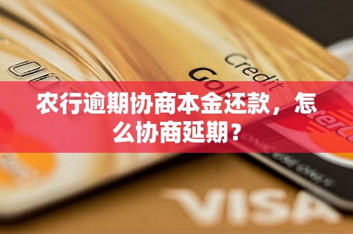 农行逾期协商本金还款，怎么协商延期？