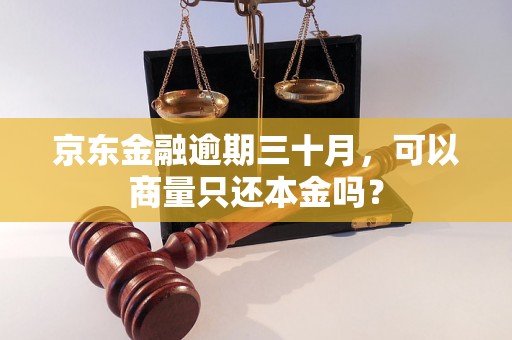 京东金融逾期三十月，可以商量只还本金吗？