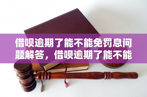 借呗逾期了能不能免罚息问题解答，借呗逾期了能不能免罚息如何处理