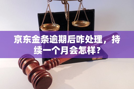 京东金条逾期后咋处理，持续一个月会怎样？