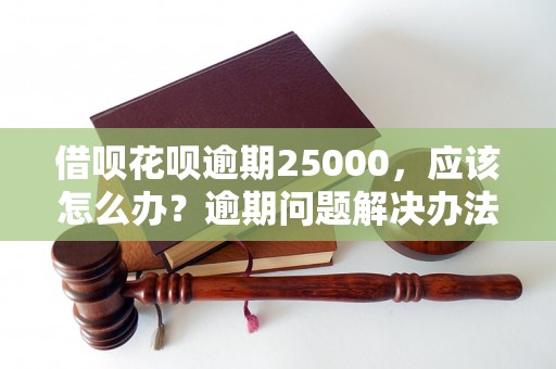 借呗花呗逾期25000，应该怎么办？逾期问题解决办法