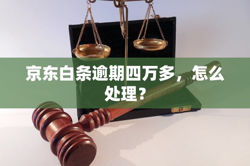 京东白条逾期四万多，怎么处理？