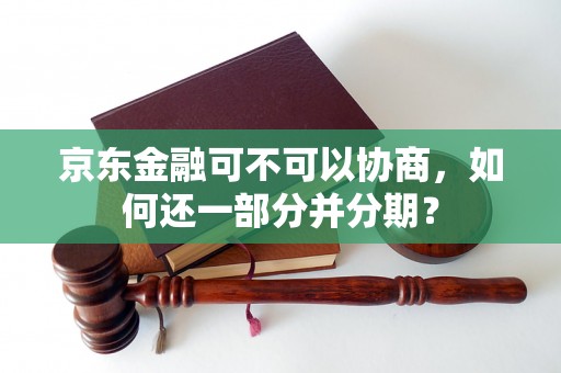 京东金融可不可以协商，如何还一部分并分期？