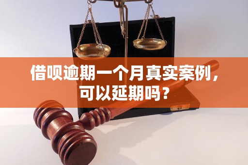 借呗逾期一个月真实案例，可以延期吗？