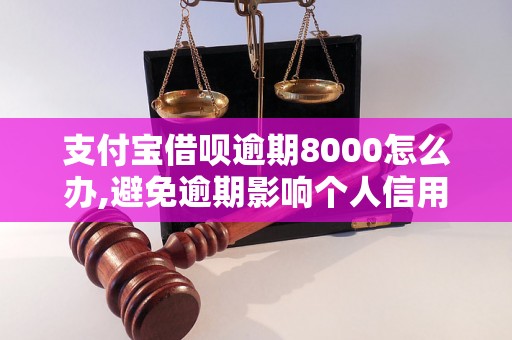 支付宝借呗逾期8000怎么办,避免逾期影响个人信用的方法