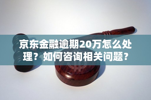 京东金融逾期20万怎么处理？如何咨询相关问题？