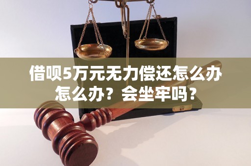 借呗5万元无力偿还怎么办怎么办？会坐牢吗？