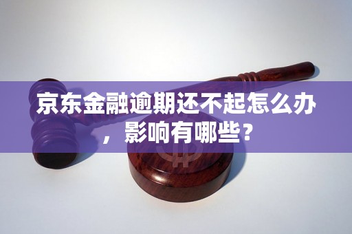 京东金融逾期还不起怎么办，影响有哪些？