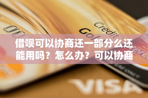 借呗可以协商还一部分么还能用吗？怎么办？可以协商还本金吗？