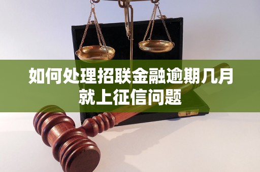 如何处理招联金融逾期几月就上征信问题