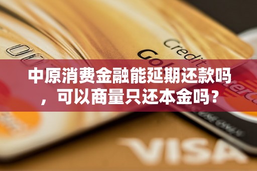 中原消费金融能延期还款吗，可以商量只还本金吗？