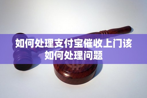 如何处理支付宝催收上门该如何处理问题