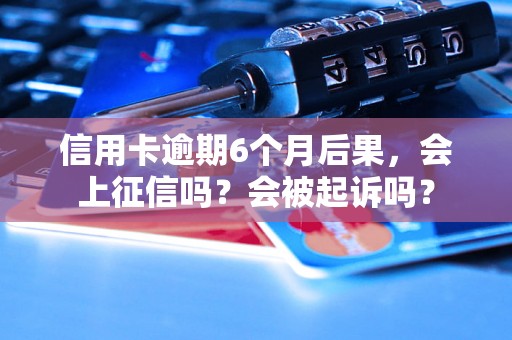 信用卡逾期6个月后果，会上征信吗？会被起诉吗？