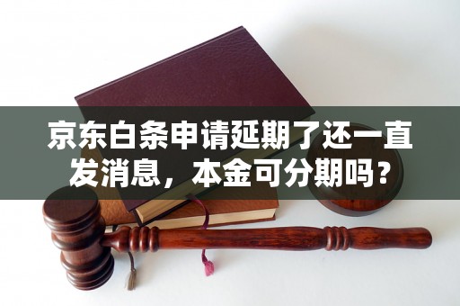 京东白条申请延期了还一直发消息，本金可分期吗？