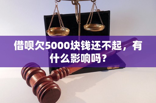 借呗欠5000块钱还不起，有什么影响吗？