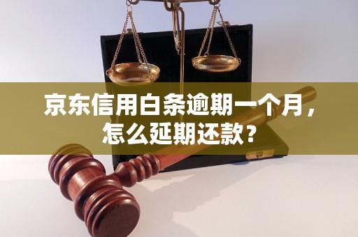 京东信用白条逾期一个月，怎么延期还款？