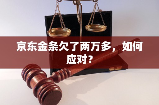 京东金条欠了两万多，如何应对？