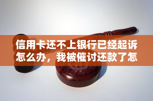 信用卡还不上银行已经起诉怎么办，我被催讨还款了怎么办？