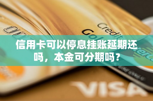 信用卡可以停息挂账延期还吗，本金可分期吗？