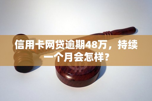 信用卡网贷逾期48万，持续一个月会怎样？