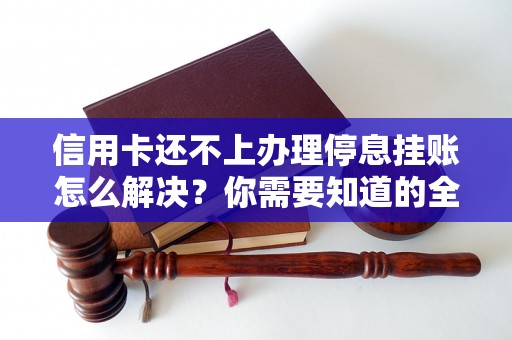 信用卡还不上办理停息挂账怎么解决？你需要知道的全部解决方法