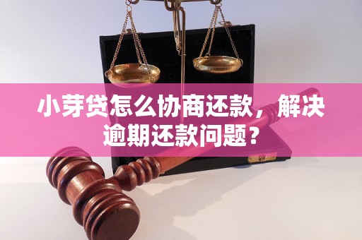 小芽贷怎么协商还款，解决逾期还款问题？