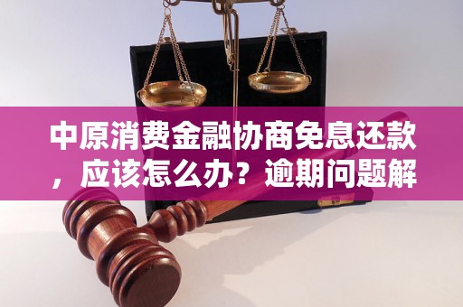 中原消费金融协商免息还款，应该怎么办？逾期问题解决办法