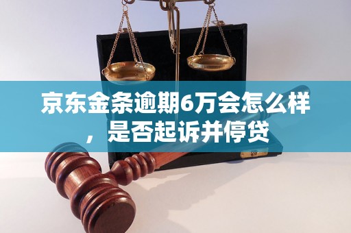 京东金条逾期6万会怎么样，是否起诉并停贷