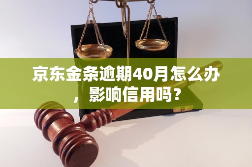 京东金条逾期40月怎么办，影响信用吗？