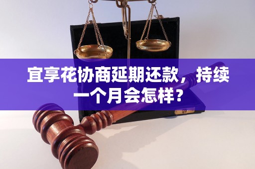 宜享花协商延期还款，持续一个月会怎样？