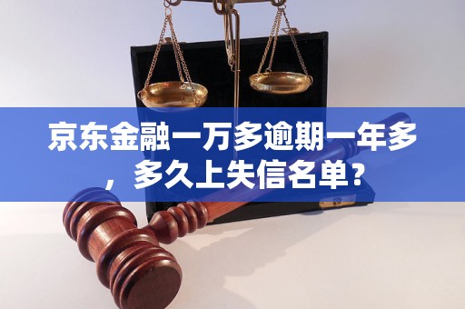 京东金融一万多逾期一年多，多久上失信名单？