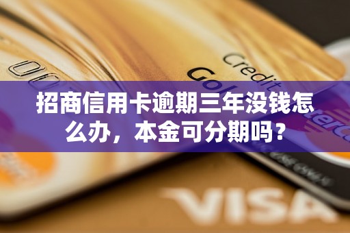 招商信用卡逾期三年没钱怎么办，本金可分期吗？