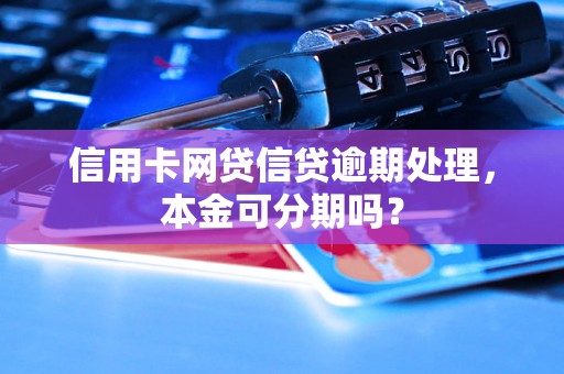 信用卡网贷信贷逾期处理，本金可分期吗？