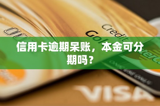 信用卡逾期呆账，本金可分期吗？