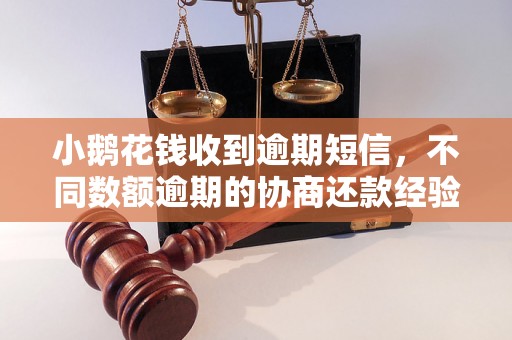 小鹅花钱收到逾期短信，不同数额逾期的协商还款经验分享