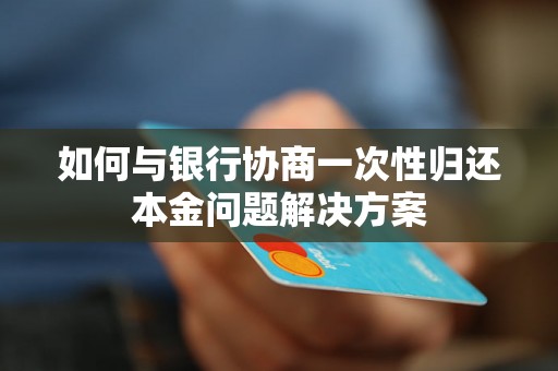 如何与银行协商一次性归还本金问题解决方案