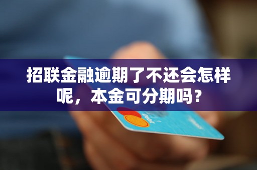 招联金融逾期了不还会怎样呢，本金可分期吗？