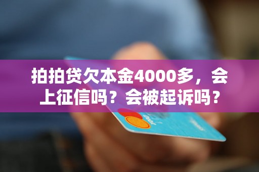 拍拍贷欠本金4000多，会上征信吗？会被起诉吗？