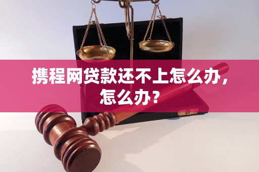 携程网贷款还不上怎么办，怎么办？