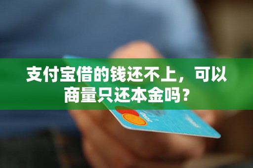 支付宝借的钱还不上，可以商量只还本金吗？