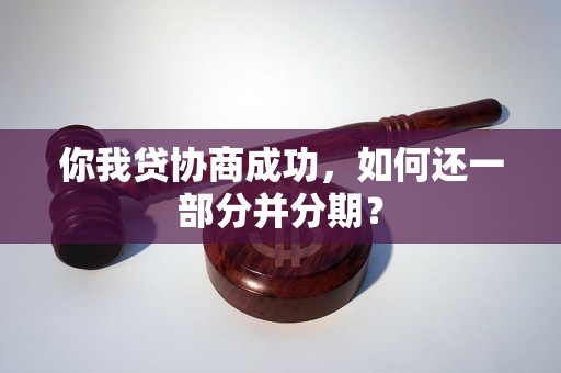 你我贷协商成功，如何还一部分并分期？