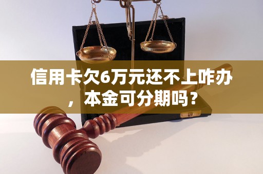 信用卡欠6万元还不上咋办，本金可分期吗？