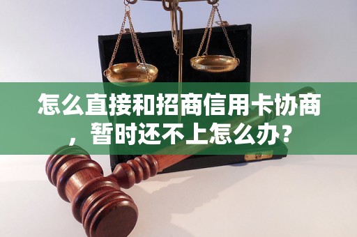 怎么直接和招商信用卡协商，暂时还不上怎么办？