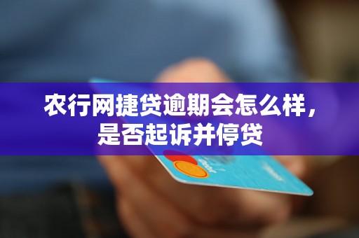 农行网捷贷逾期会怎么样，是否起诉并停贷