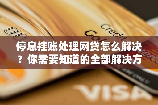 停息挂账处理网贷怎么解决？你需要知道的全部解决方法