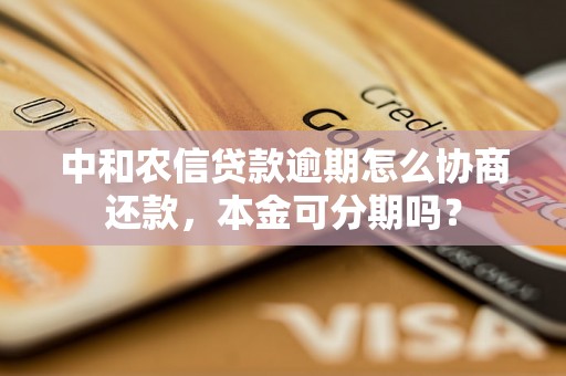 中和农信贷款逾期怎么协商还款，本金可分期吗？