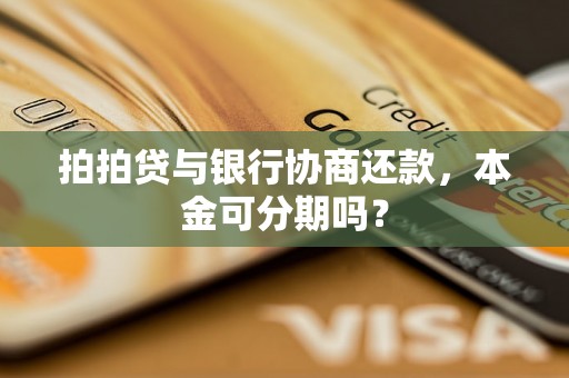 拍拍贷与银行协商还款，本金可分期吗？